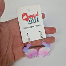 Load image into Gallery viewer, Ombre Rabbit Purple Acrylic Earrings
