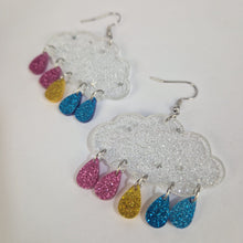 Load image into Gallery viewer, Pansexual Cloud Earrings
