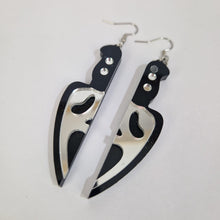 Load image into Gallery viewer, Ghostface Knife Acrylic Earrings

