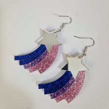 Load image into Gallery viewer, Bisexual Shooting Stars Earrings
