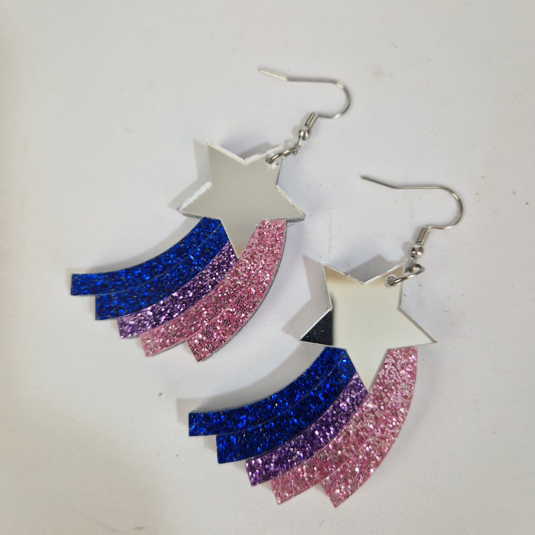 Bisexual Shooting Stars Earrings