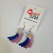 Load image into Gallery viewer, Bisexual Shooting Stars Earrings
