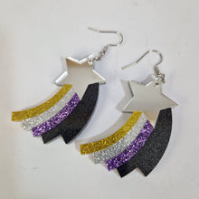 Load image into Gallery viewer, Non Binary Shooting Stars Earrings
