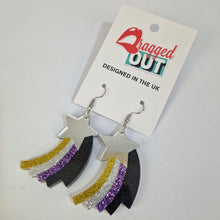 Load image into Gallery viewer, Non Binary Shooting Stars Earrings
