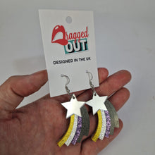 Load image into Gallery viewer, Non Binary Shooting Stars Earrings
