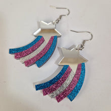 Load image into Gallery viewer, Trans Shooting Star Earrings
