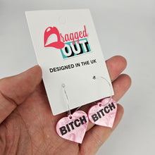 Load image into Gallery viewer, Bitch Hoop Acrylic Earrings
