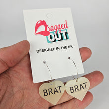 Load image into Gallery viewer, Brat Acrylic Glow In The Dark Hoop Earrings
