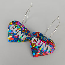 Load image into Gallery viewer, Cunt Hoop Acrylic Earrings
