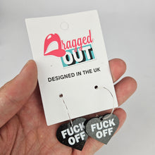 Load image into Gallery viewer, Fuck Off Hoop Acrylic Earrings
