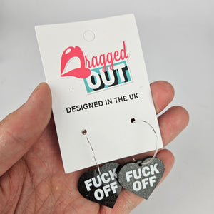 Fuck Off Hoop Acrylic Earrings
