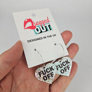 Fuck Off Hoop Acrylic Earrings