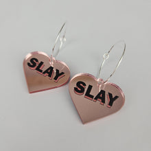 Load image into Gallery viewer, Slay Hoop Acrylic Earrings
