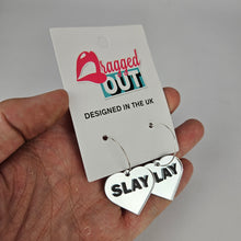 Load image into Gallery viewer, Slay Hoop Acrylic Earrings
