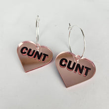 Load image into Gallery viewer, Cunt Hoop Acrylic Earrings
