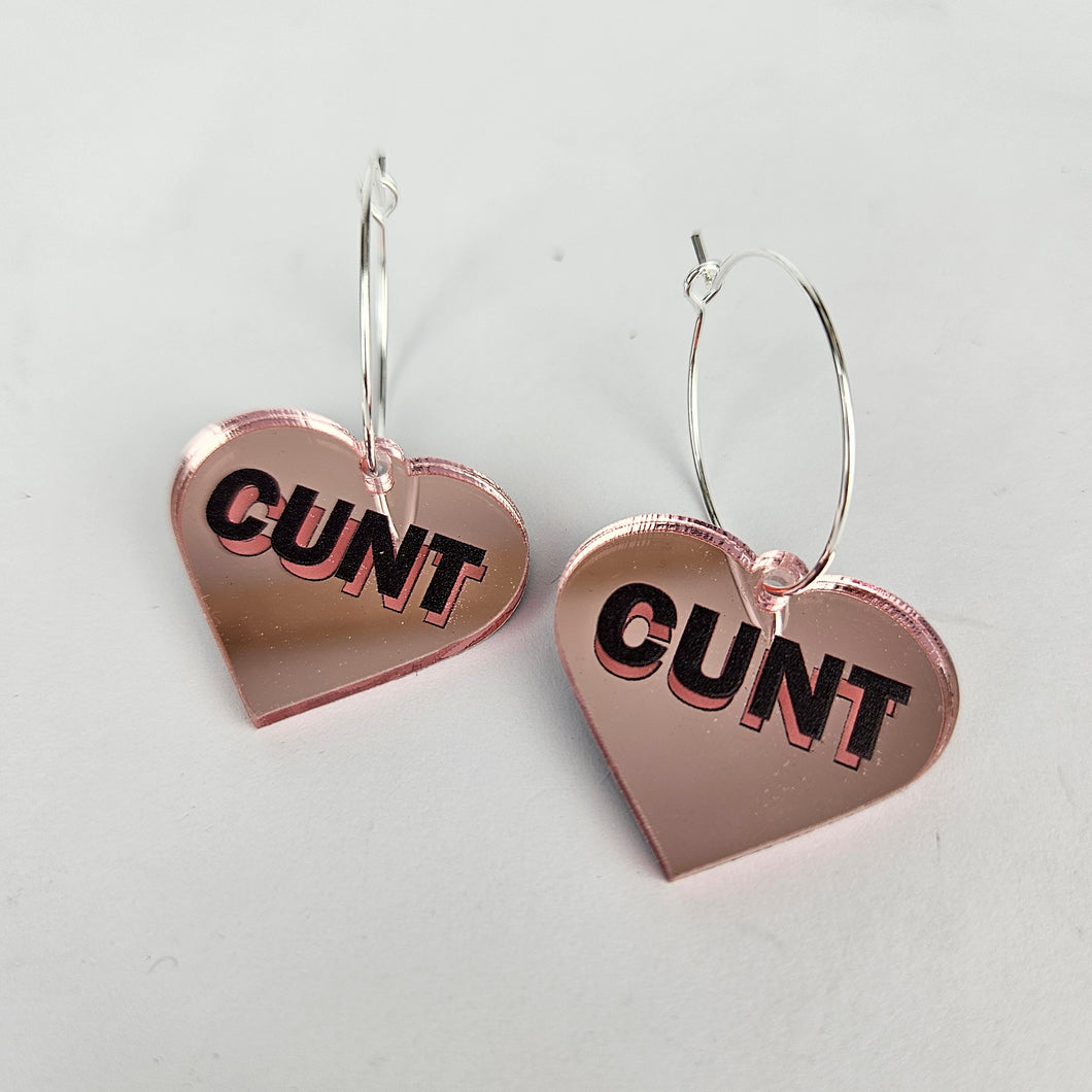 Cunt Hoop Acrylic Earrings