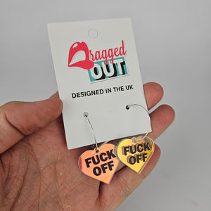 Fuck Off Hoop Acrylic Earrings