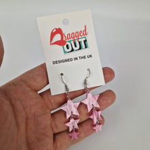 Load image into Gallery viewer, Star Drop Earrings In Pink Acrylic
