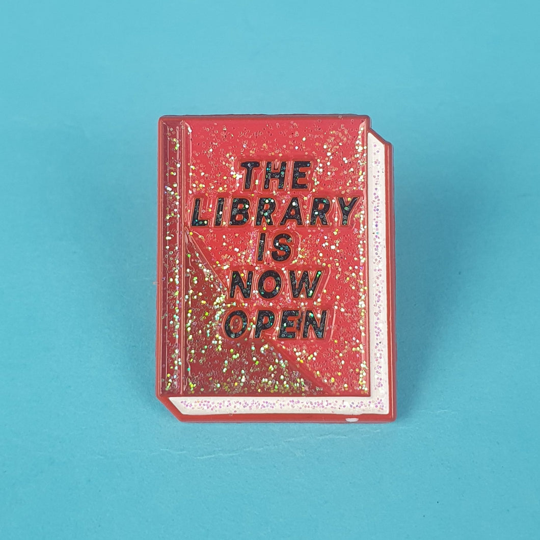 The Library Is Open Badge