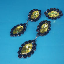 Load and play video in Gallery viewer, Large Crystal Earrings and Ring Set
