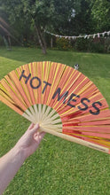 Load and play video in Gallery viewer, Hot Mess Bamboo Fan
