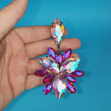 Load and play video in Gallery viewer, Pansy Crystal Earrings
