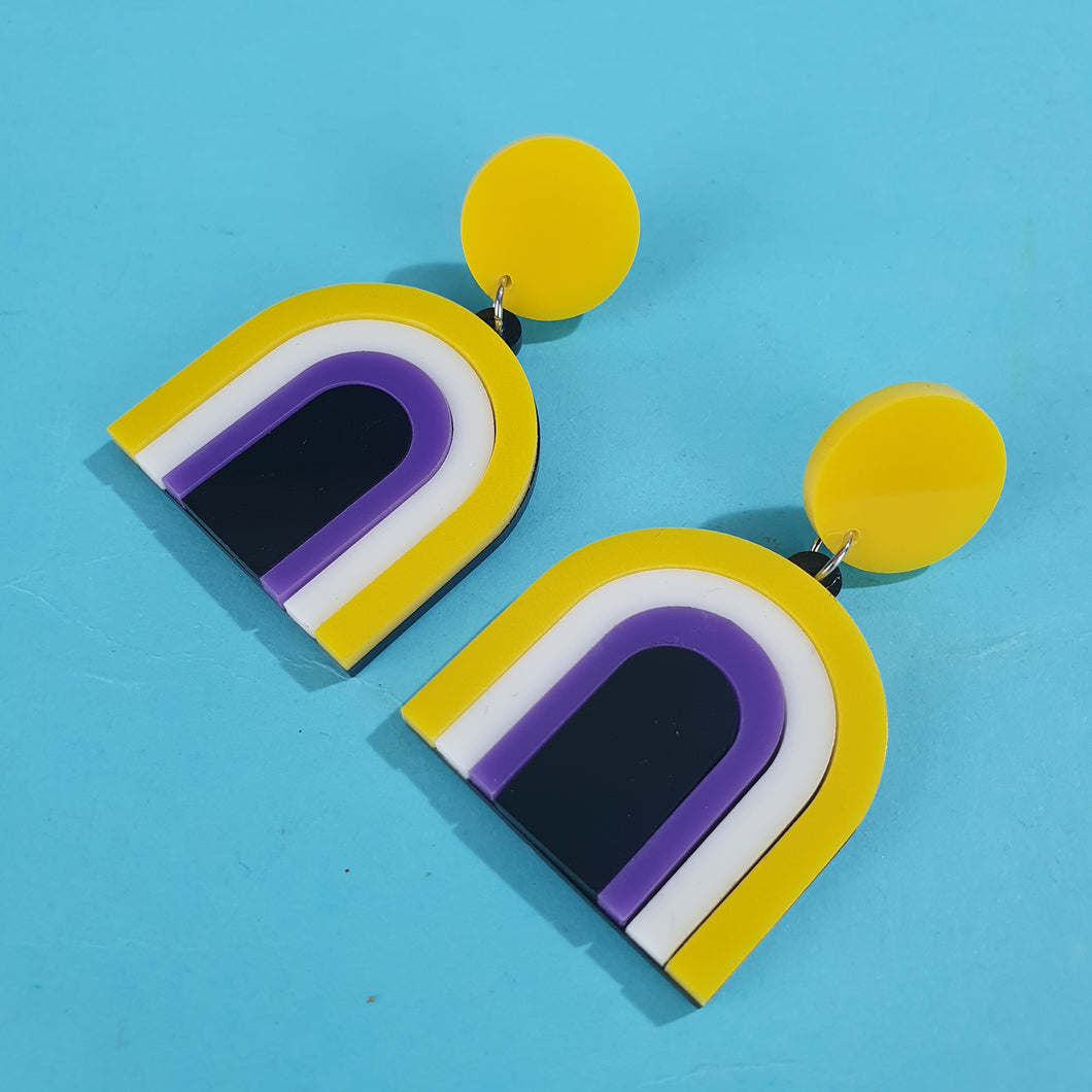 Non Binary Rainbow Earrings