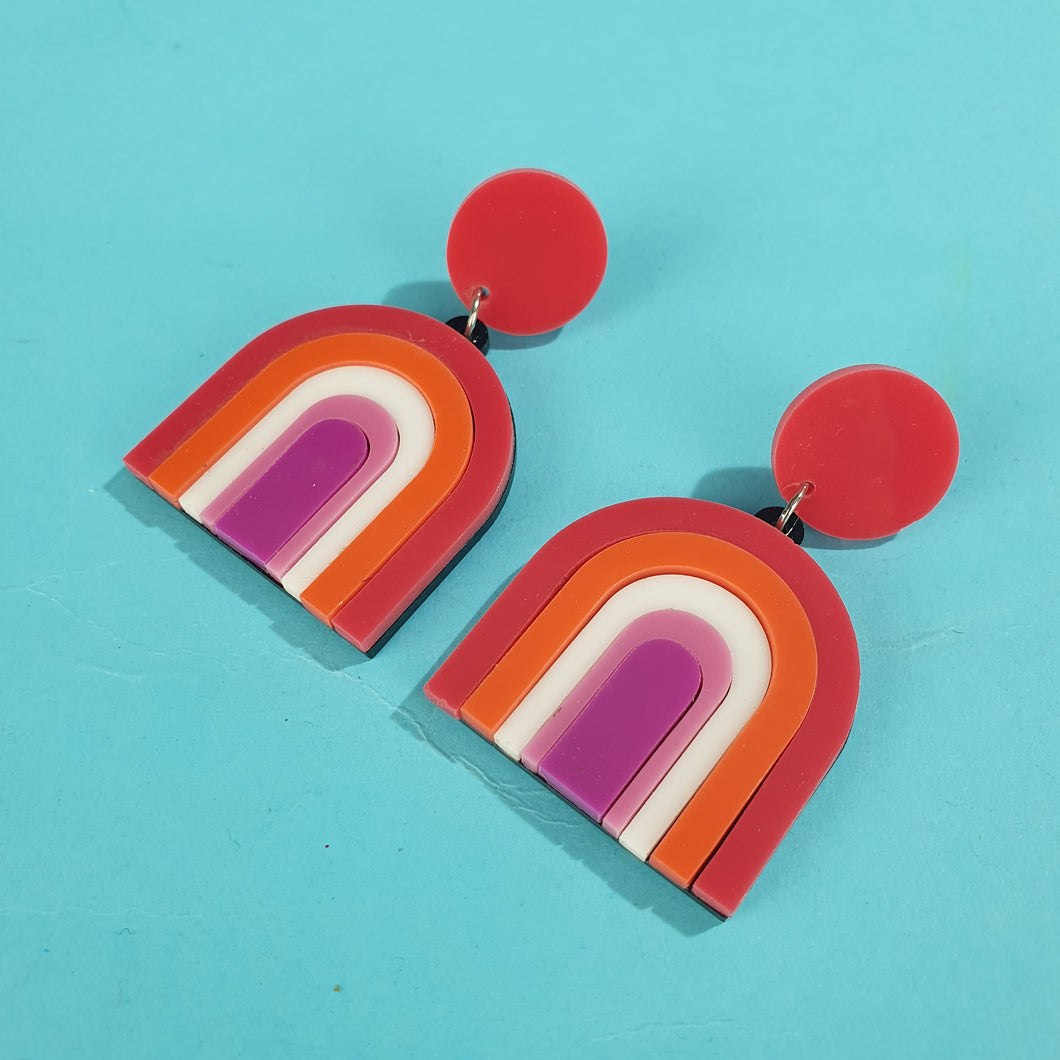 Lesbian Rainbow Earrings