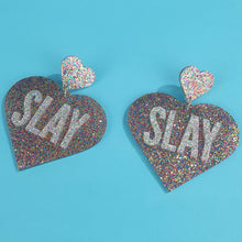 Load image into Gallery viewer, Slay Heart Earrings
