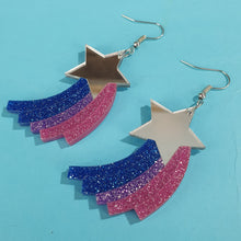 Load image into Gallery viewer, Bisexual Shooting Stars Earrings
