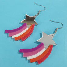 Load image into Gallery viewer, Lesbian Shooting Stars Earrings
