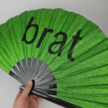 Load image into Gallery viewer, brat Bamboo Fan
