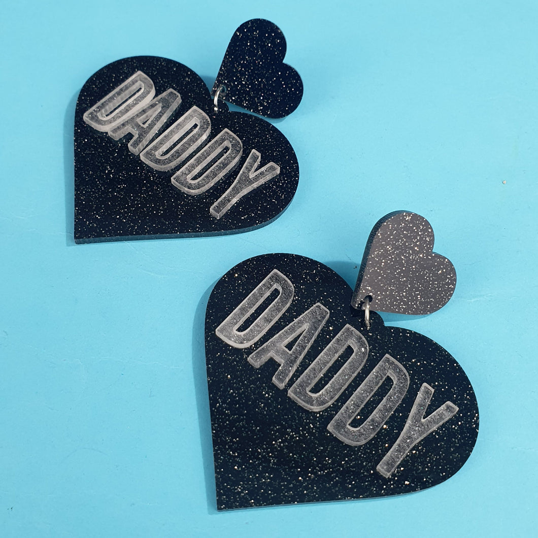 Daddy Heart Earrings