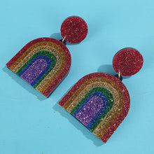 Load image into Gallery viewer, Pride Rainbow  Earrings
