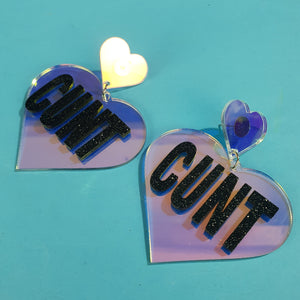 Cunt Heart Earrings