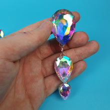 Load image into Gallery viewer, Drop Crystal Clip On Earrings
