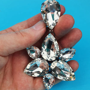 Bermuda Crystal Clip On Earrings