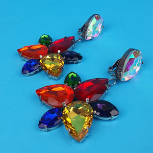 Bermuda Pride Crystal Clip On Earrings