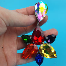 Load image into Gallery viewer, Bermuda Pride Crystal Clip On Earrings

