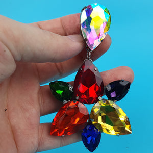 Bermuda Pride Crystal Clip On Earrings
