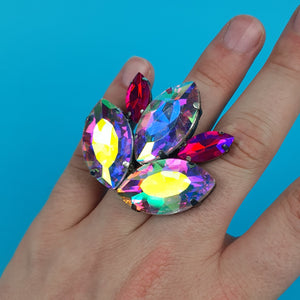 Poppy Crystal Ring