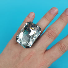 Load image into Gallery viewer, Giant Crystal Rectangle ring
